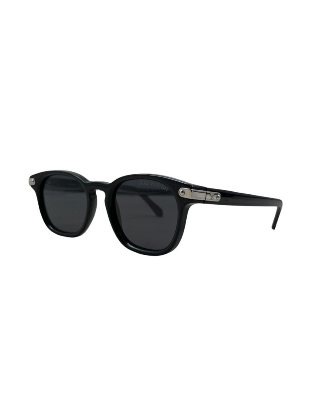 Louis Vuitton Sunglasses Signature Square Round Noir Black Logo Eyewear